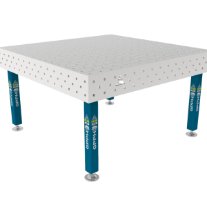 Table de soudage PLUS INOX 1500 x 1480 mm Grille - 100x100mm, Système - Φ16, Pieds - Sur socle, Plateau - Plateau PLUS INOX