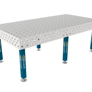 Mesa de soldadura PLUS INOX 2400 x 1200 mm Malla - 100x100mm, Sistema - Φ28, Patas - Sobre pies, Tablero - Tablero PLUS INOX