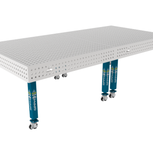 Stół Spawalniczy PLUS INOX 3000 x 1480 mm Siatka - 50x50mm, System - Φ16, Nogi - Na kołach, Blat - Blat PLUS INOX