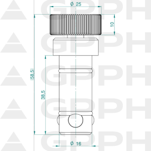 Magneetspanbout PRO fi16 mm - technische tekening