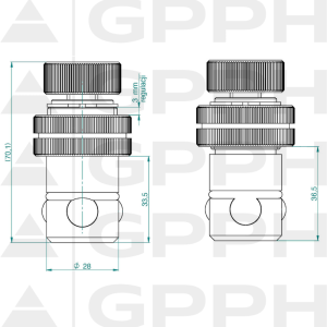 Boulon de montage réglable ECOPLUS système 28 – dessin technique