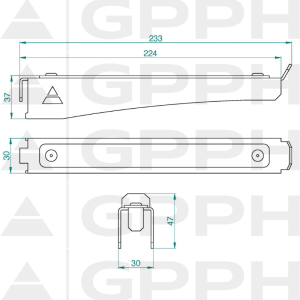 Estante móvil para extensiones - dibujo técnico