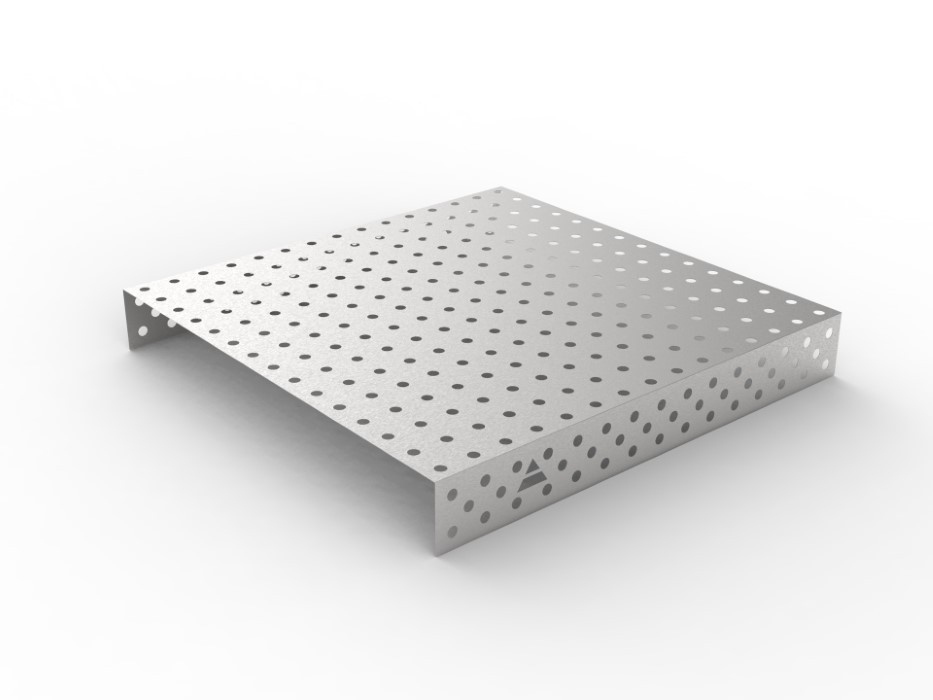 Cubierta inoxidable 1500 x 1480 en malla 100 x 100, fi28