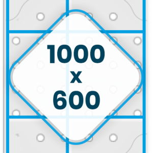 Rippenprofil des 1000×600 mm Tisches