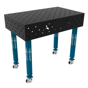 Welding table ECO Size - 1000x600mm, Grid - DIAGONAL, System - Φ16, Legs - On wheels