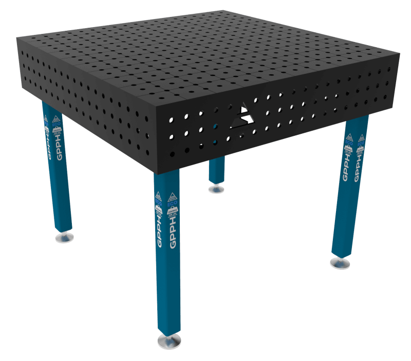 Welding table ECO Size - 1000x1000mm, Grid - 50x50mm, System - Φ16, Legs - On feet