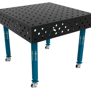 Welding table ECO Size - 1000x1000mm, Grid - 100x100mm, System - Φ28, Legs - On wheels