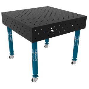 Welding table ECO Size - 1000x1000mm, Grid - DIAGONAL, System - Φ16, Legs - On wheels