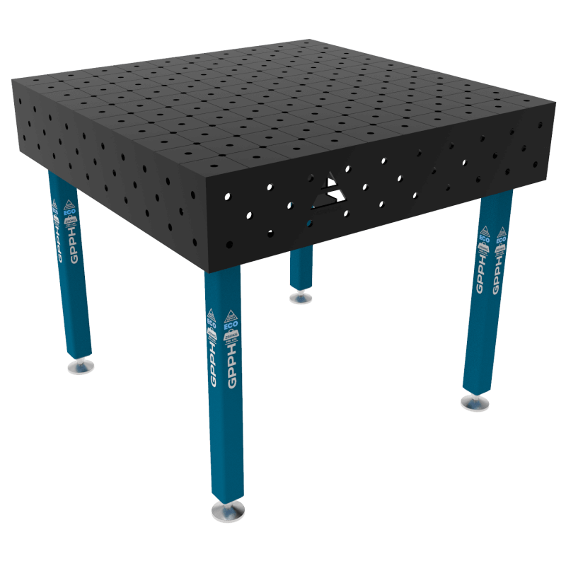 Welding table ECO Size - 1000x1000mm, Grid - DIAGONAL, System - Φ16, Legs - On feet