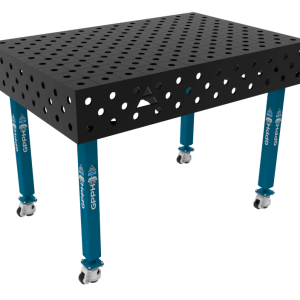 Welding table ECO Size - 1200x800mm, Grid - DIAGONAL, System - Φ28, Legs - On wheels