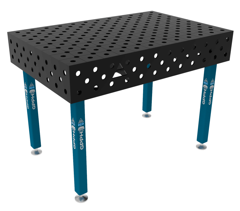 Welding table ECO Size - 1200x800mm, Grid - DIAGONAL, System - Φ28, Legs - On feet