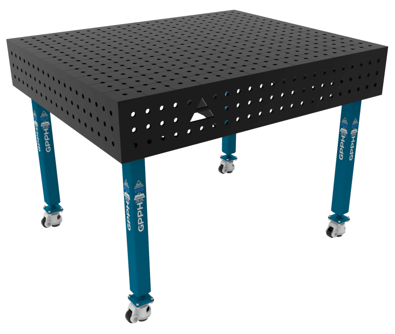 Welding Table ECO Size – 1200x1000 mm, Grid – 50x50 mm, System – Φ16, Legs – On wheels