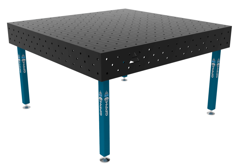 Stół Spawalniczy ECO Rozmiar - 1500x1480mm, Siatka - 100x100mm, System - Φ16, Nogi - Na stopach