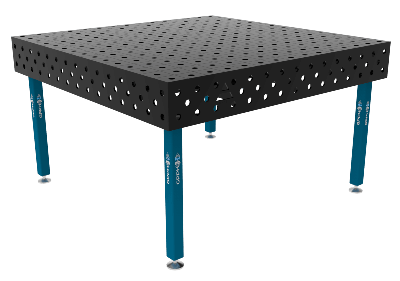 Stół Spawalniczy ECO Rozmiar - 1500x1480mm, Siatka - 100x100mm, System - Φ28, Nogi - Na stopach