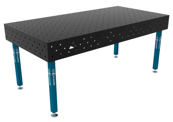 Table de soudage ECO Dimension - 2000x1000mm, Grille - 100x100mm, Système - Φ16, Pieds - Sur pieds
