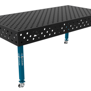 Stół Spawalniczy ECO Rozmiar - 2000x1000mm, Siatka - DIAGONALNA, System - Φ28, Nogi - Na kołach